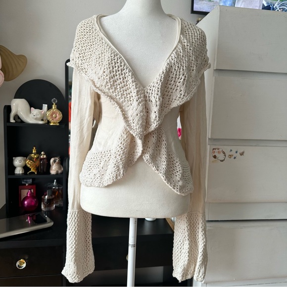 Y2k mesh flare sleeves top - Picture 2 of 9